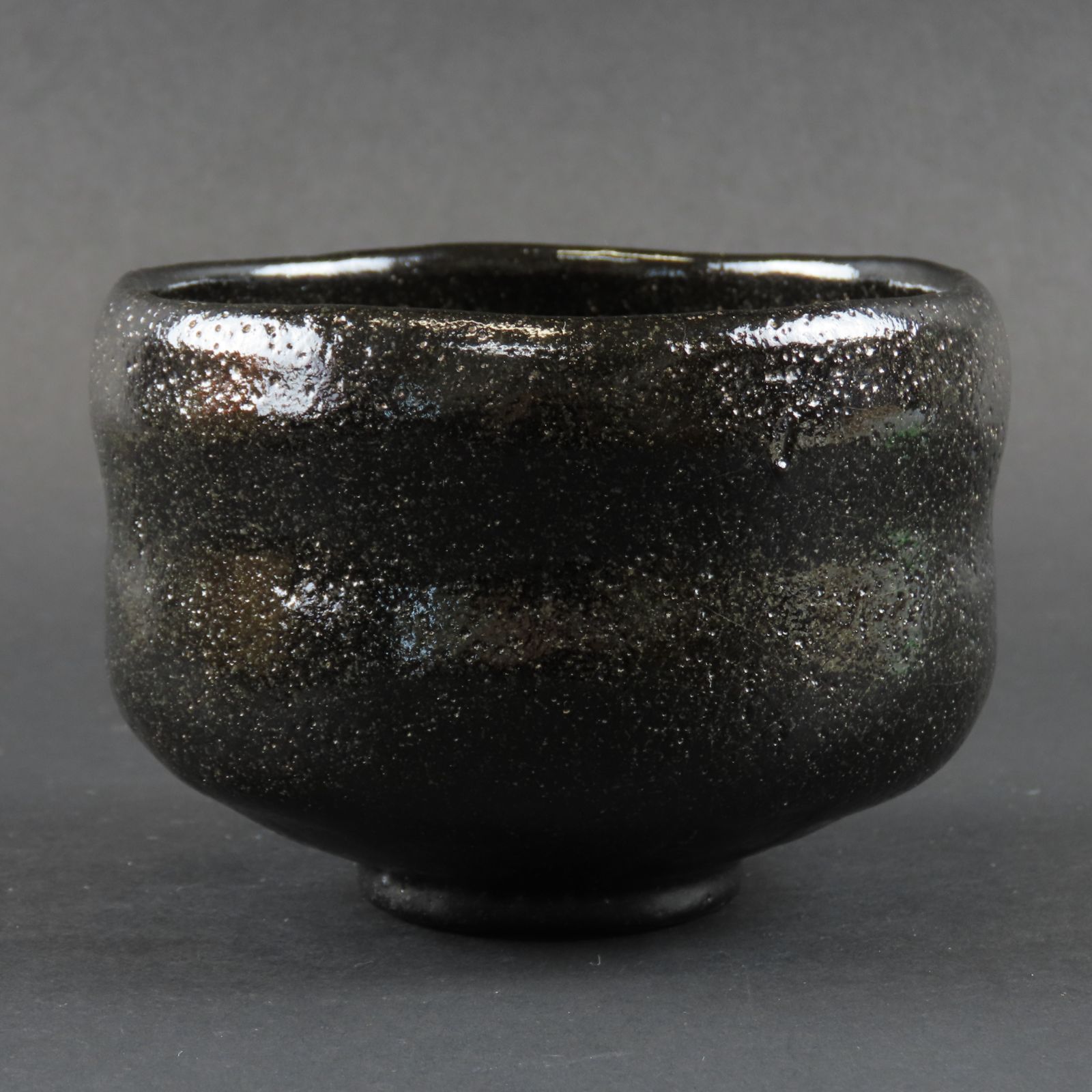 0108 美品 三代 佐々木昭楽 真作保証 茶道具 黒楽茶碗 長次郎写
