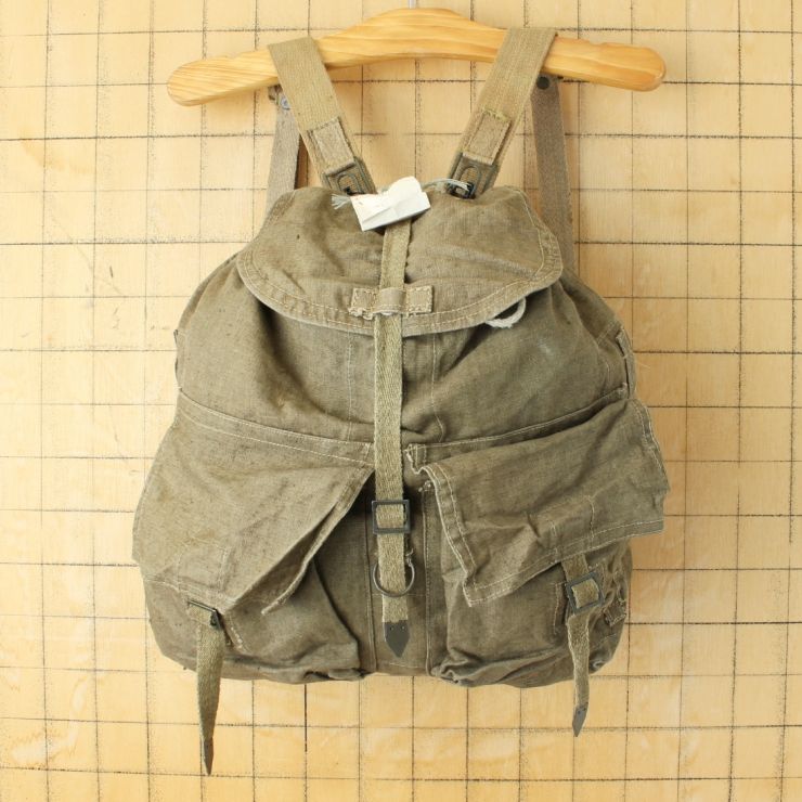 チェコ軍 M60 コットンリネン バックパック キャンバス レザー