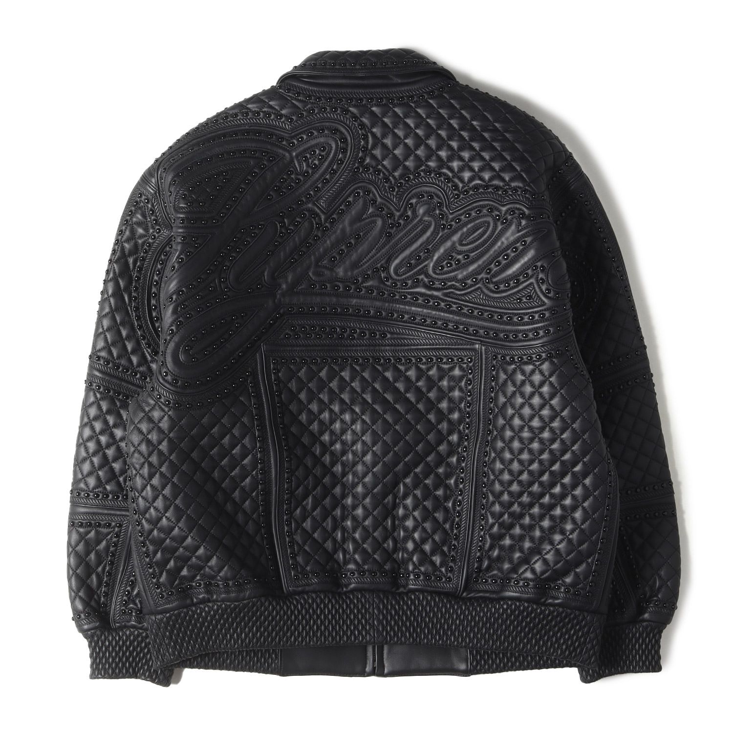 美品 Supreme シュプリーム ジャケット サイズ:L 22AW ラムスキンレザー スタッズ キルティング ジャケット Studded  Quilted Leather Jacket ブラック 黒 アウター ブルゾン 上着【メンズ】 - メルカリ