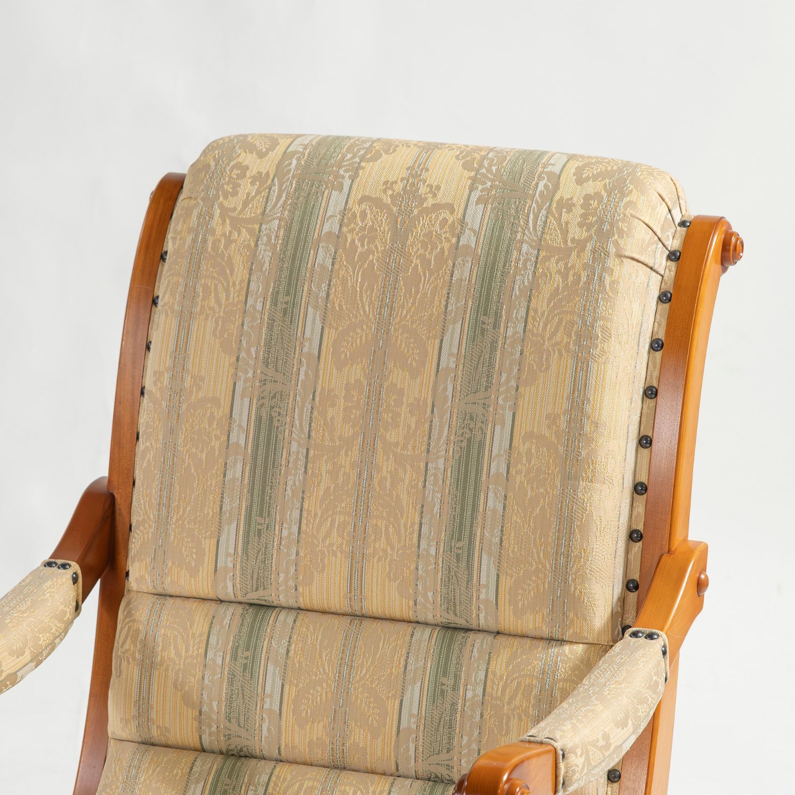 ワイドアームチェア＆オットマン 樺桜材