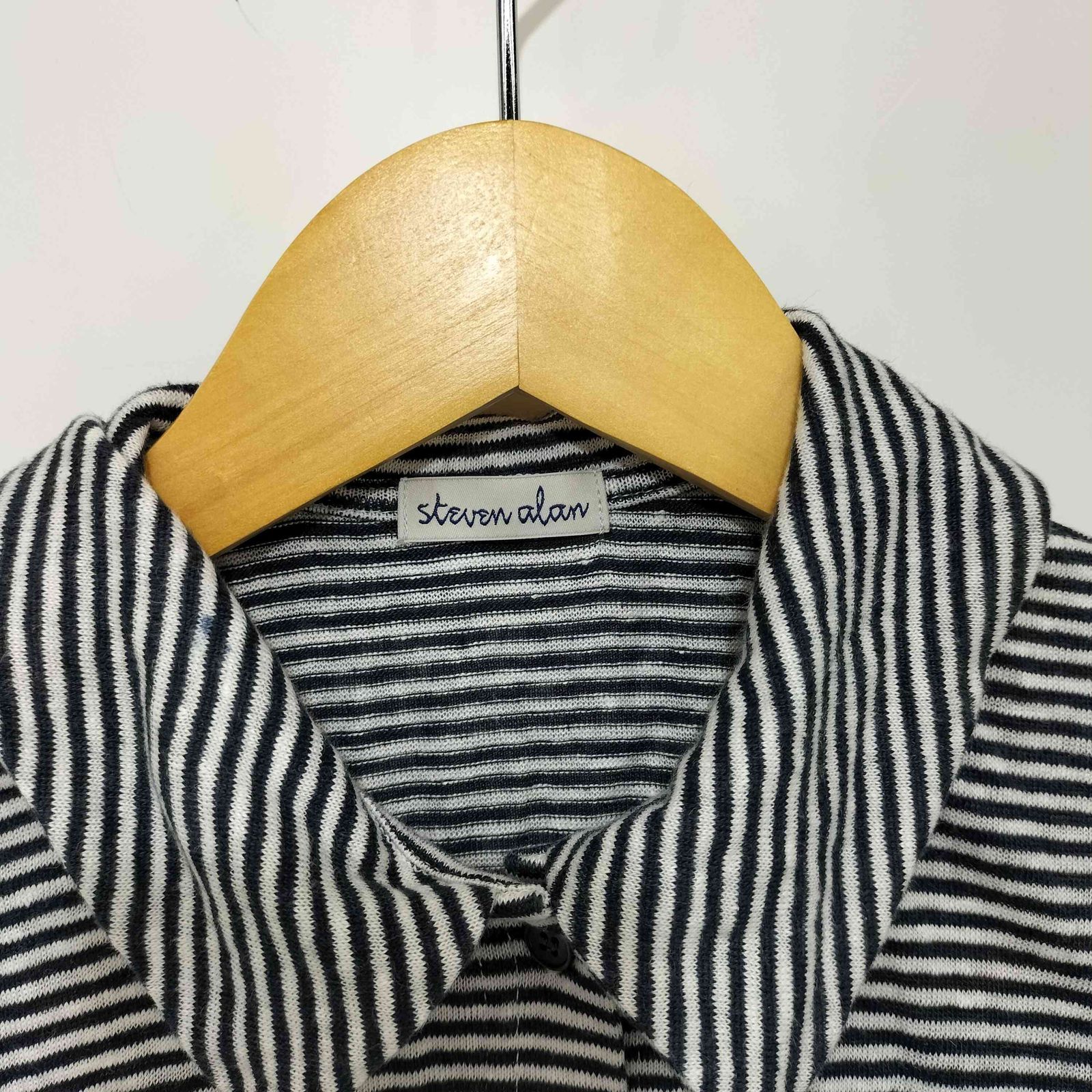 スティーブンアラン Steven Alan ボーダー S/S シャツカーディガン 