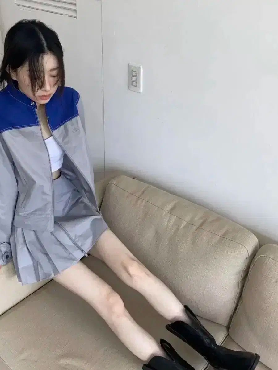 neuadult プリーツ ラップ スカート グレー S