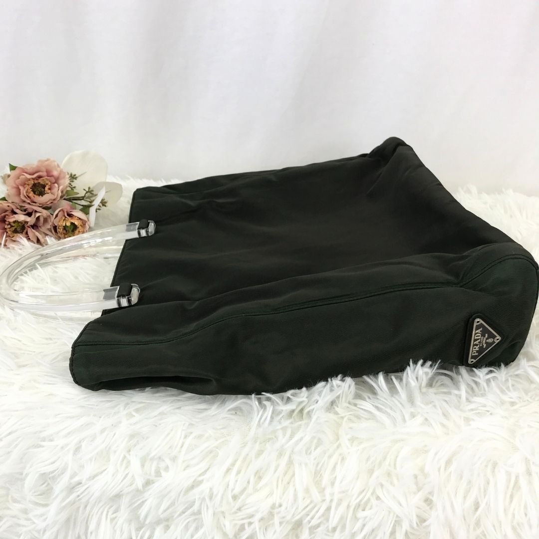 PRADA プラダ トートバッグ ハンドバッグ ナイロン カーキ