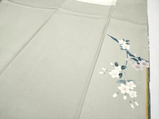 平和屋本店□極上 中村玉緒 訪問着 枝垂れ桜文 暈し染め 金彩 逸品