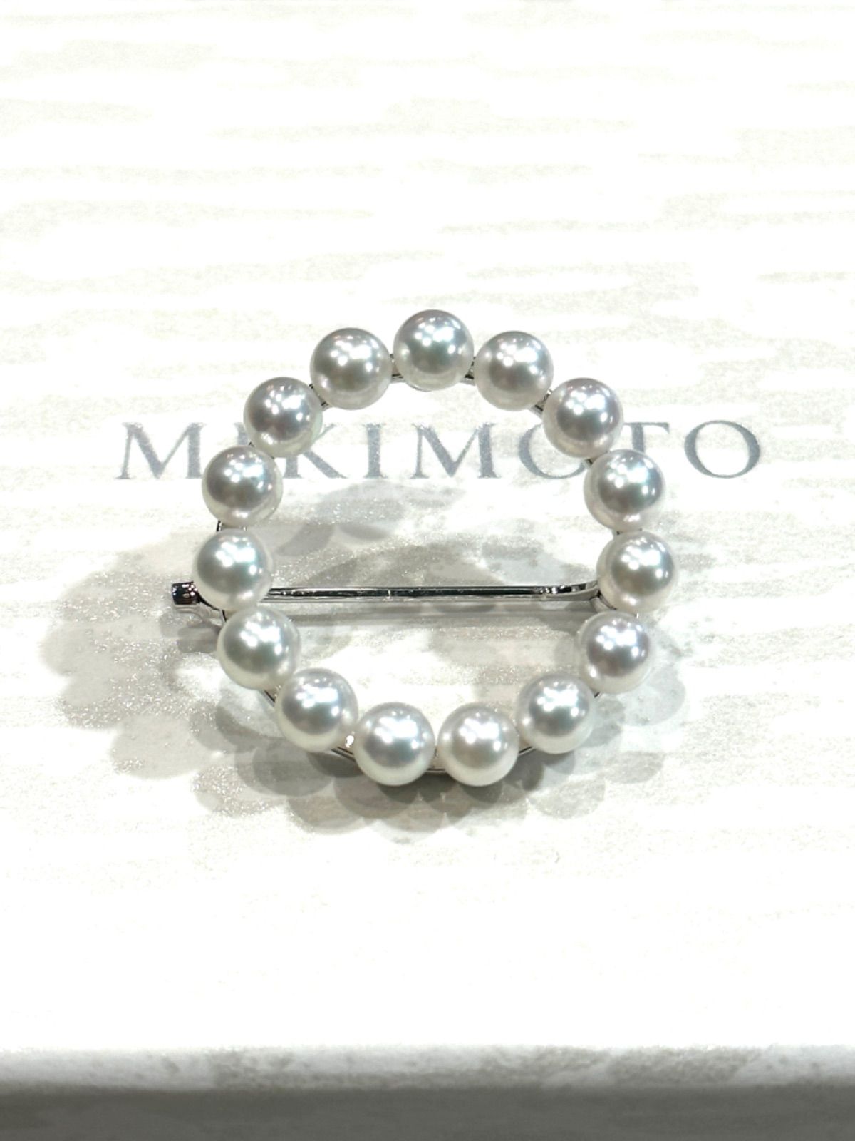 MIKIMOTO SV ベビーパール4.2㎜ サークルブローチ