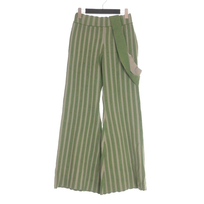 コトハヨコザワ kotohayokozawa 22AW STRIPE KNIT PANTS ボーダー ニットパンツ S グリーン 緑 KT22A-KNP