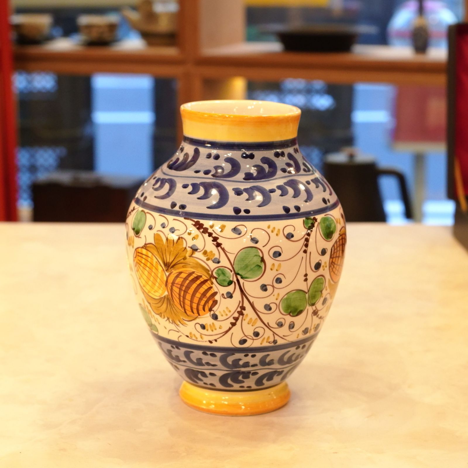 イタリア製｜ITALY｜MIRIAM｜ハンドペイント｜花瓶｜フラワーベース