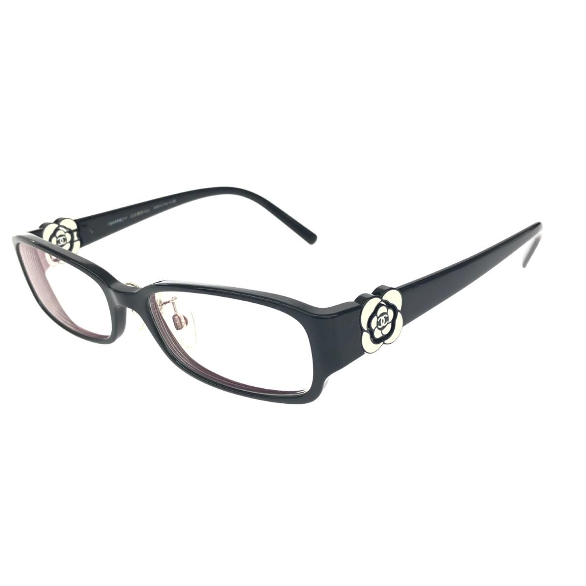 CHANEL シャネル 度入り メガネ カメリア 3131-N ブラック レディース | 240001163088