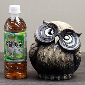 5号首かしげふくろう(粉引)!信楽焼 梟 ふくろう置物 陶器