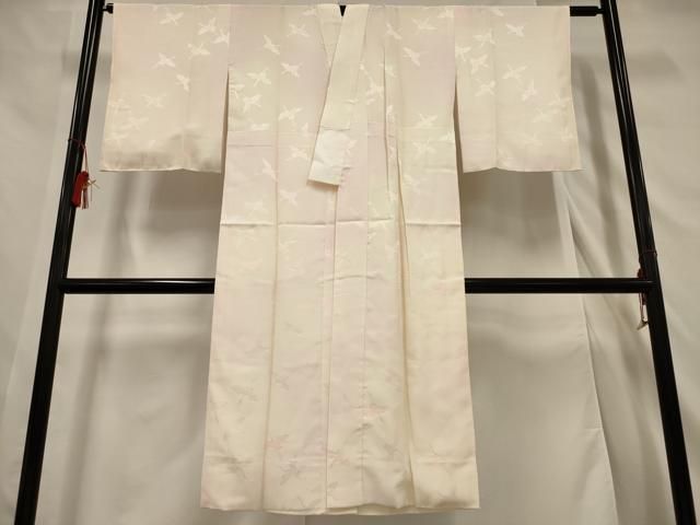 平和屋着物□長襦袢 無双仕立て 舞鶴文 正絹 逸品 AAAU8758jd