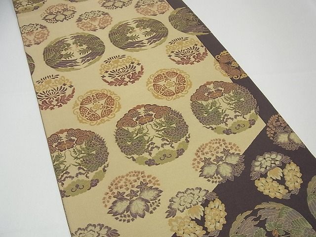 平和屋1■極上　「美しいキモノ」お馴染みのメーカー　となみ織物　六通柄袋帯　里村紹巴　鳳凰龍蝶文　逸品　未使用3s3639