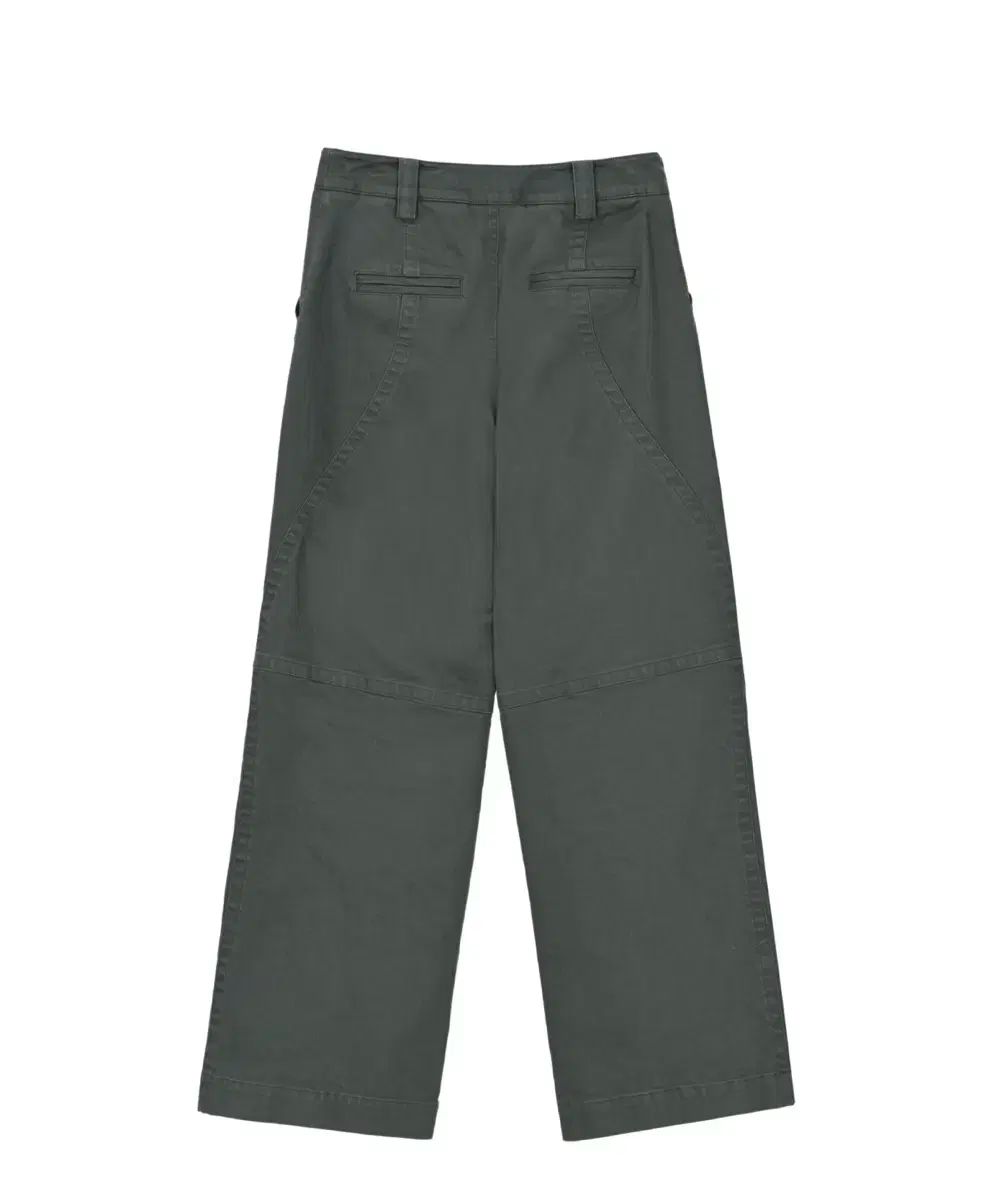 COSMOSS CURVED LINE WASHED DENIM PANTS