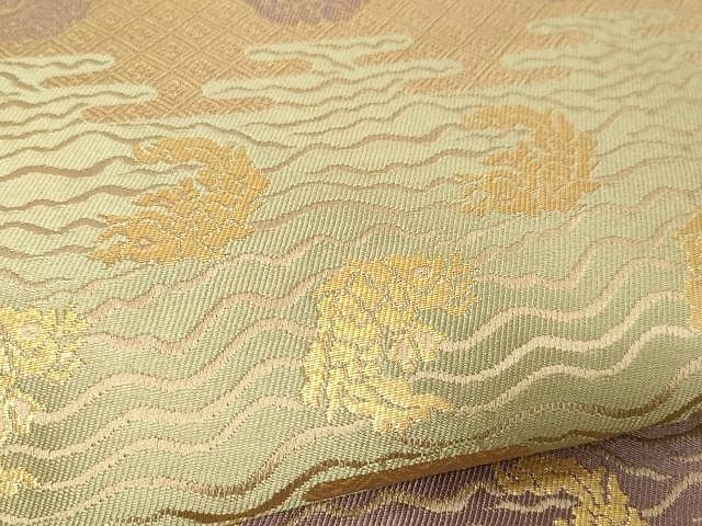 平和屋着物●佐賀錦　全通柄袋帯　唐織　名物裂　金糸　正絹　逸品　CAAX0518yk 平和屋着物○佐賀錦 全通柄袋帯 唐織 名物裂 金糸 正絹 逸品