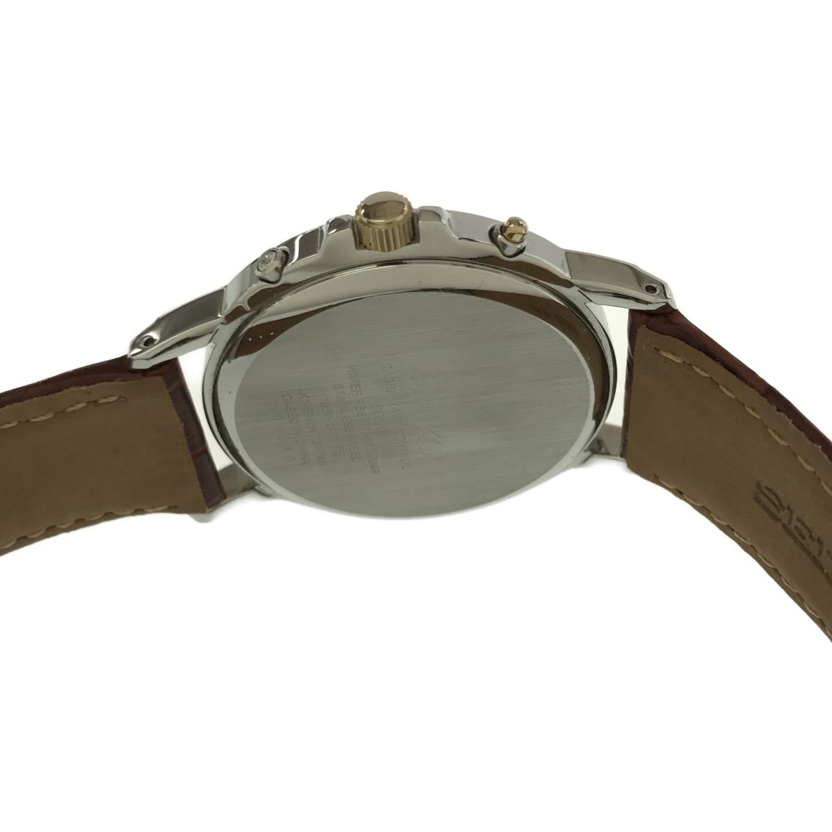 腕時計 稼働 セイコー SEIKO 7B52-0AG0 ソーラー電波 デイト 白色文字 