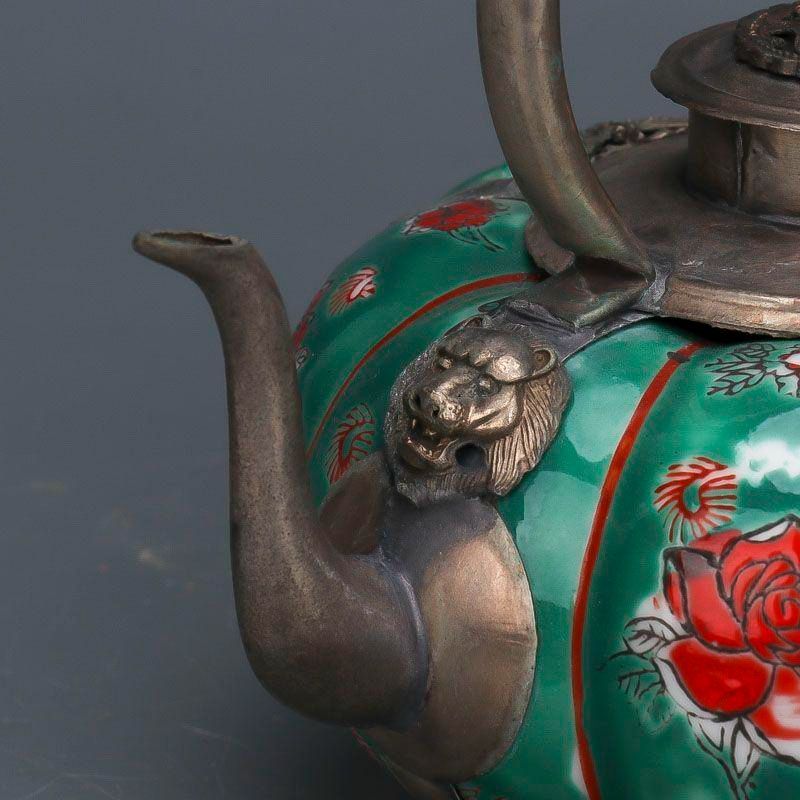 茶壺 酒壺 茶道 工芸品 置物 装飾品 工芸品 美術品 銅器 鳳凰鶴茶壺 酒壺 茶器 装飾品 工芸品 置物zw0829 - メルカリ