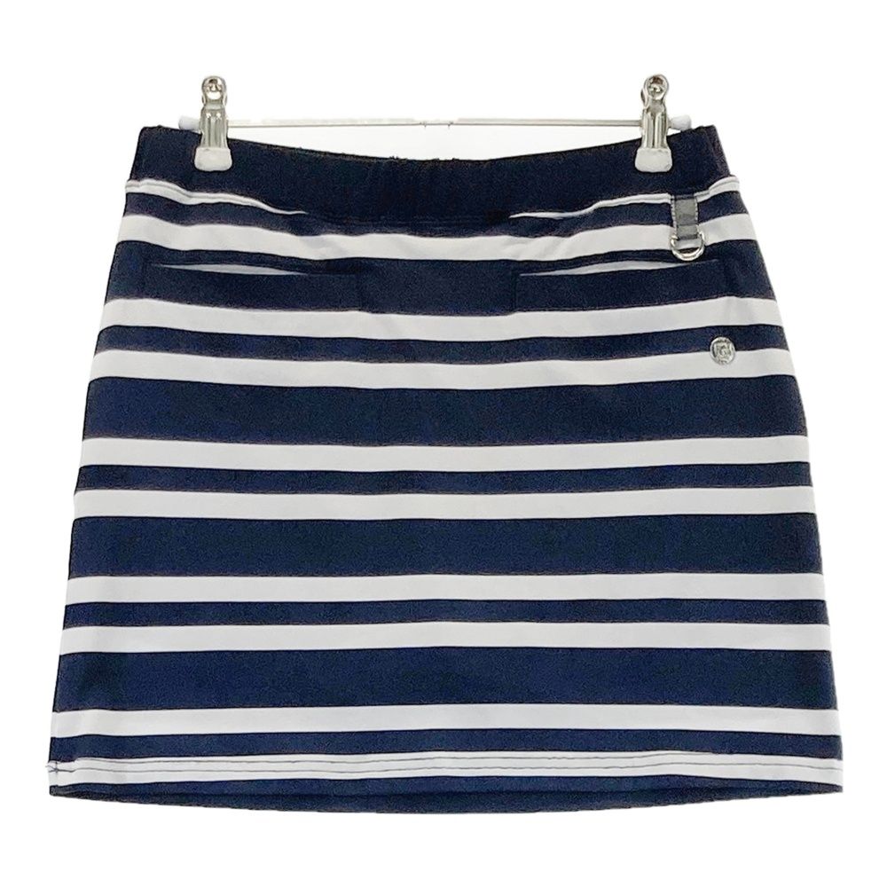 サイズ S BRIEFING GOLF ブリーフィング イナー付 ストレッチスカート ボーダー柄 ネイビー系 240101462324 ゴルフウェア レディース ストスト