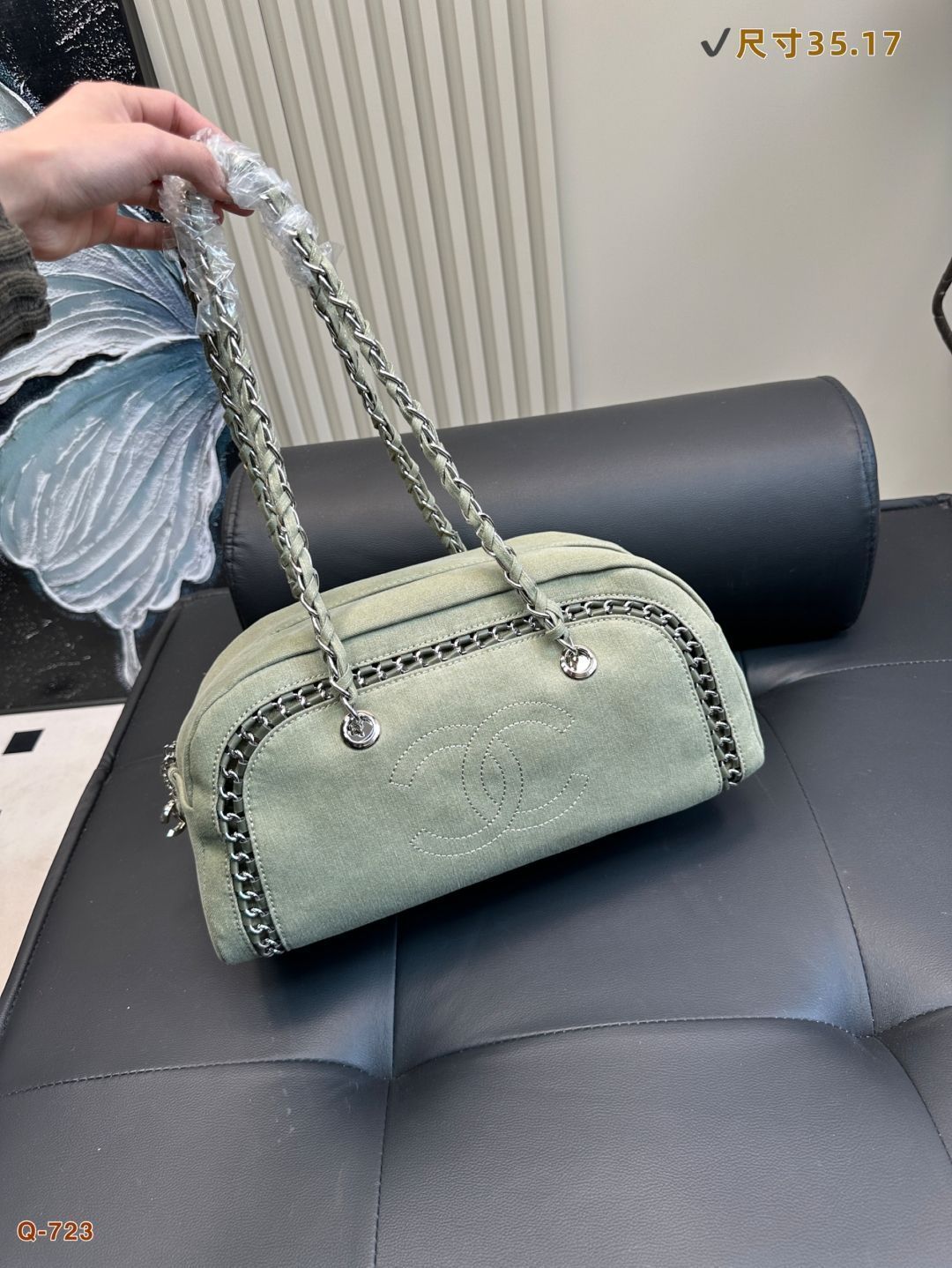 CHANEL ヴィンテージ ボウリングバッグ - デニム 35×17cm | ♥品