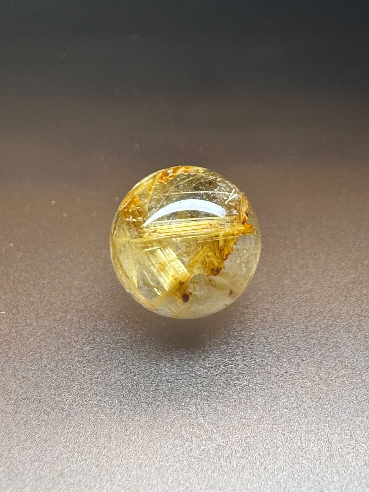 最上質！】金運・仕事運強化！ゴールドルチルクォーツ ブレスレット