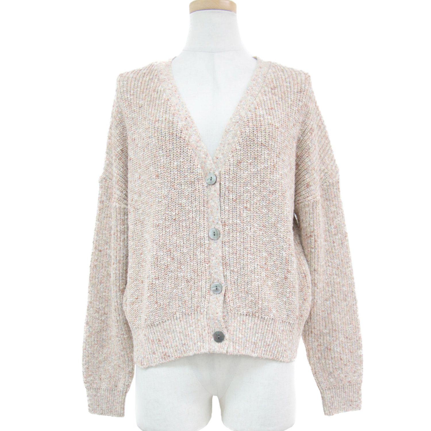 新品タグ付★BABYLONE（バビロン）ベージュ ニットカーディガン★ BABYLONE バビロン カーディガン ニット ベージュ系 38 M