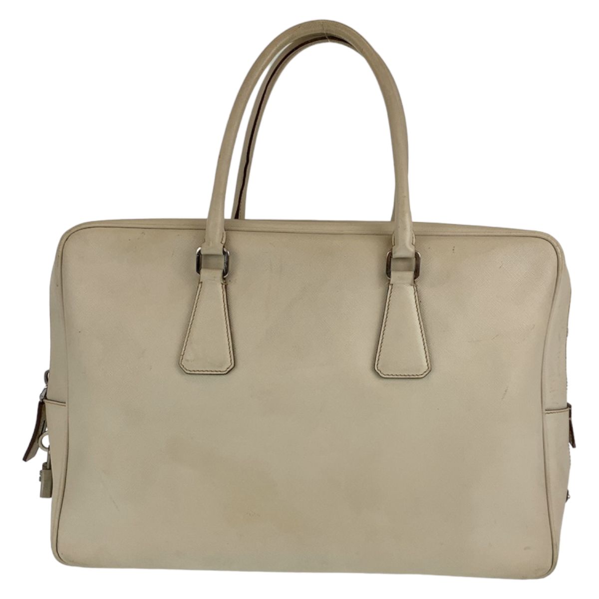 PRADA プラダ サフィアーノ アイボリー シルバー金具 レザー VS0305  