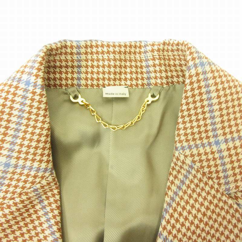 グッチ GUCCI タグ付 テーラードジャケット ブレザー 千鳥格子 総裏