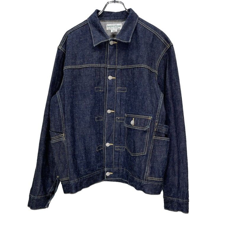 SASSAFRAS シャンブレーデニムジャケット XLサイズ 中古 楽天