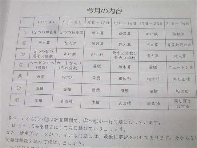 SAPIX サピックス 小学6年 算数 基礎力トレーニング 3～1月号