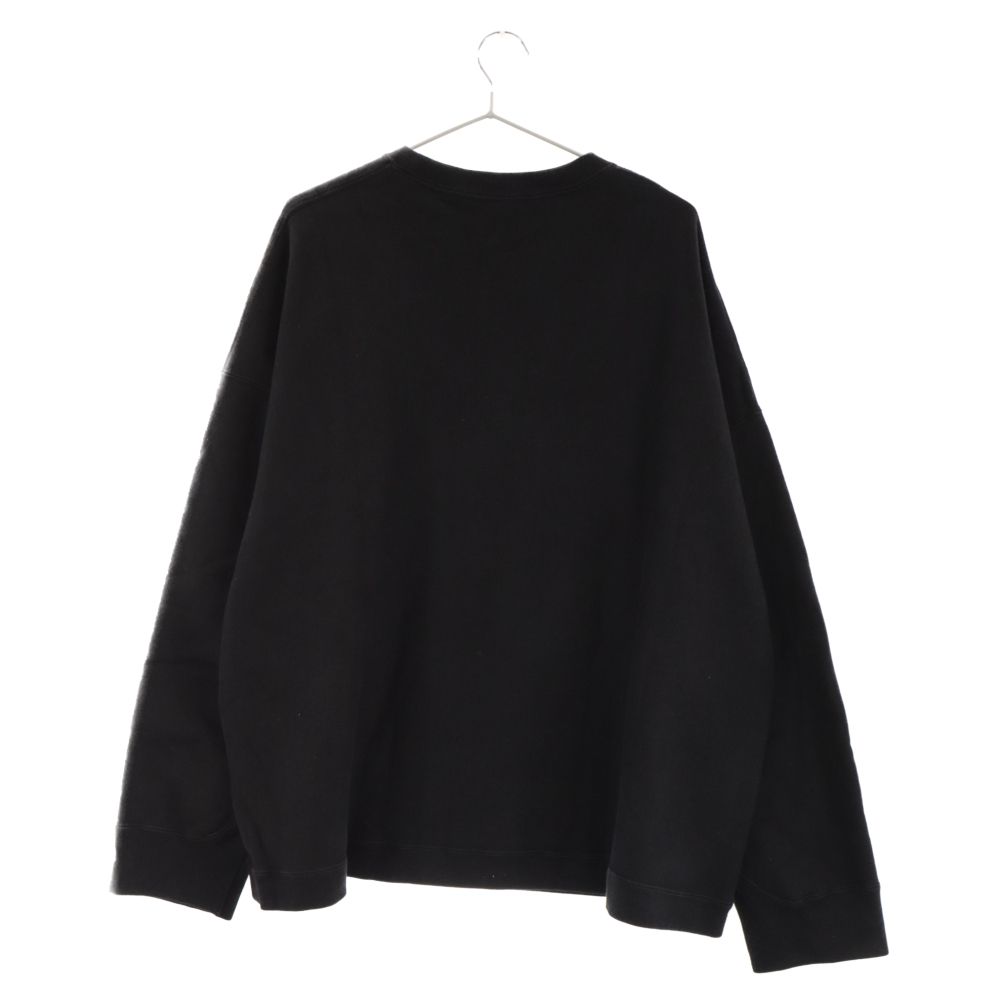 ATON (エイトン) GARMENT DYE OVERSIZED PULLOVER ロゴ刺繍 クルー