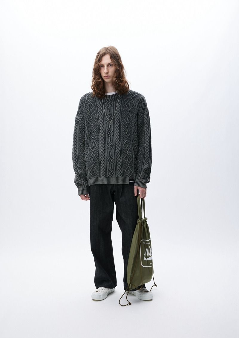 NEIGHBORHOOD 24213NH-KNM01 M コットン NEIGHBORHOOD WASHED CREWNECK ニット 24213NH-KNM01 - メルカリ