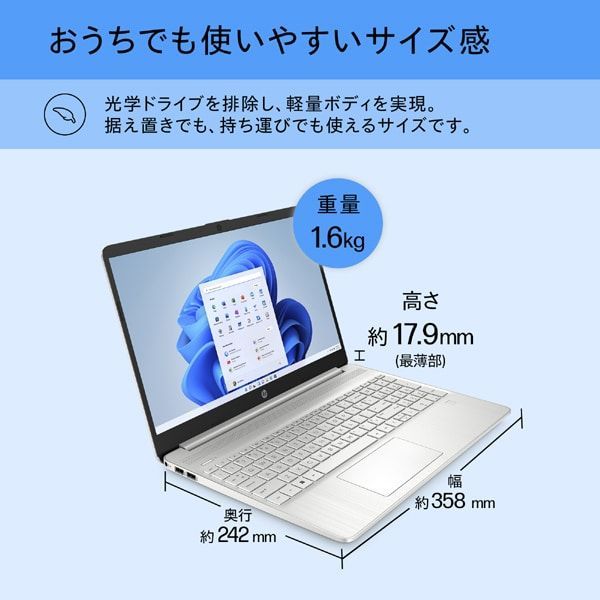 年度末大決算セール 新品HP 15s Corei7-1255U/16G/SSD1000G(NVMe M.2