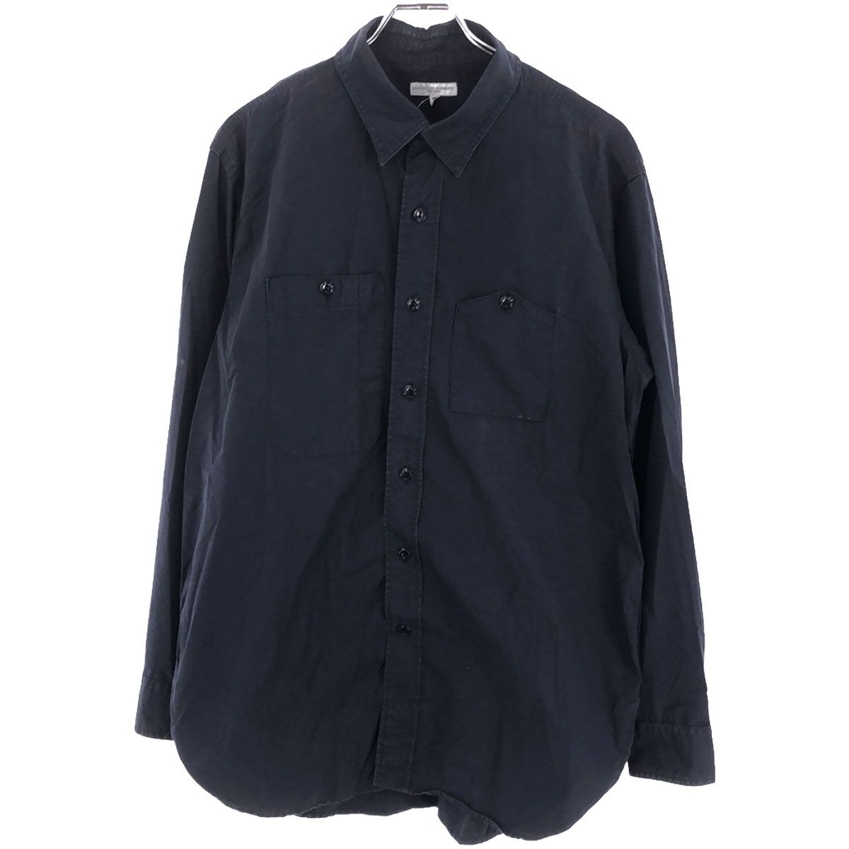 Engineered Garments エンジニアドガーメンツ コットンロングスリーブミリタリーシャツ ネイビー M