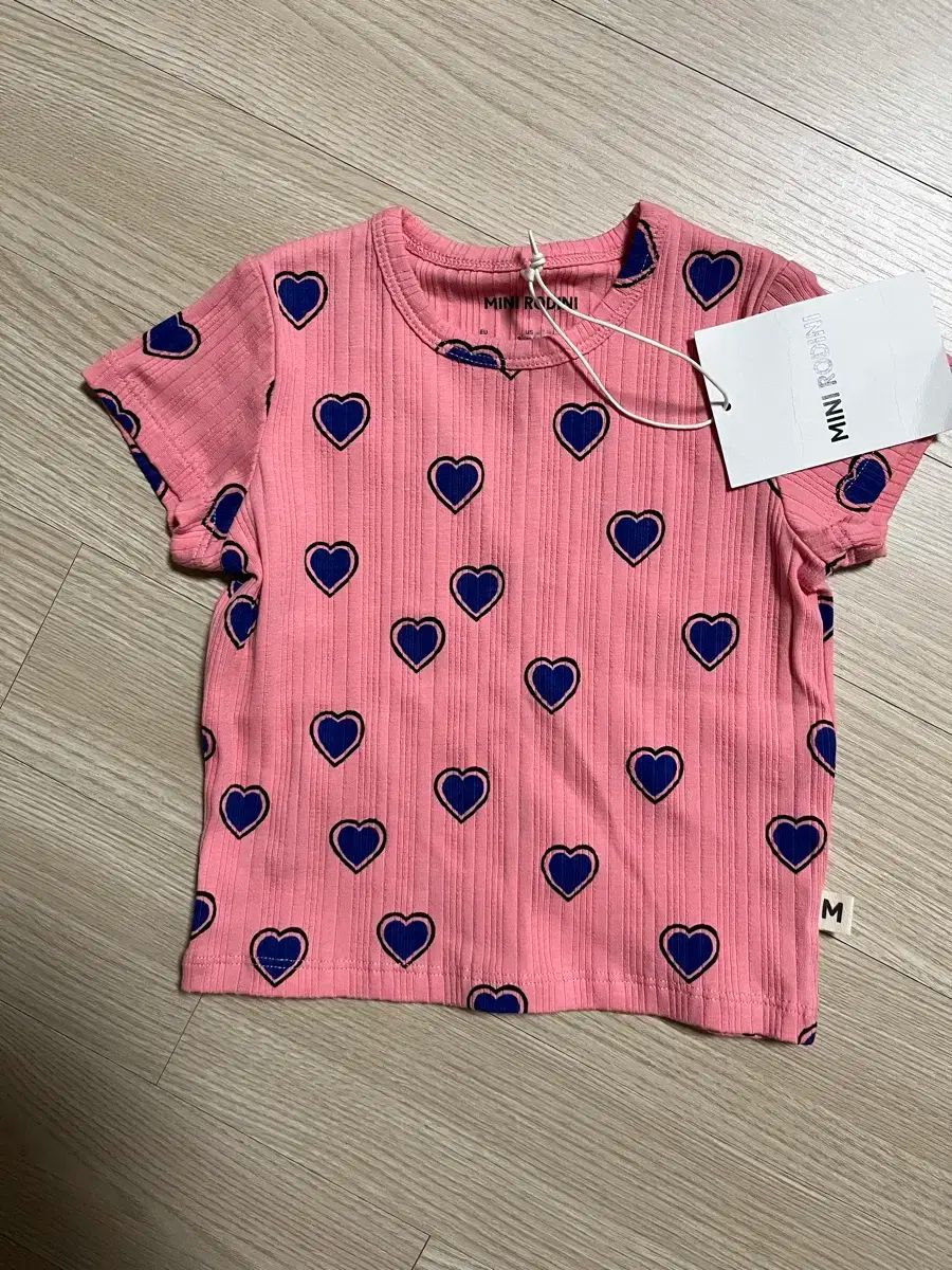 Mini Rodini(ミニロディーニ) ハート Tシャツ 80 新品