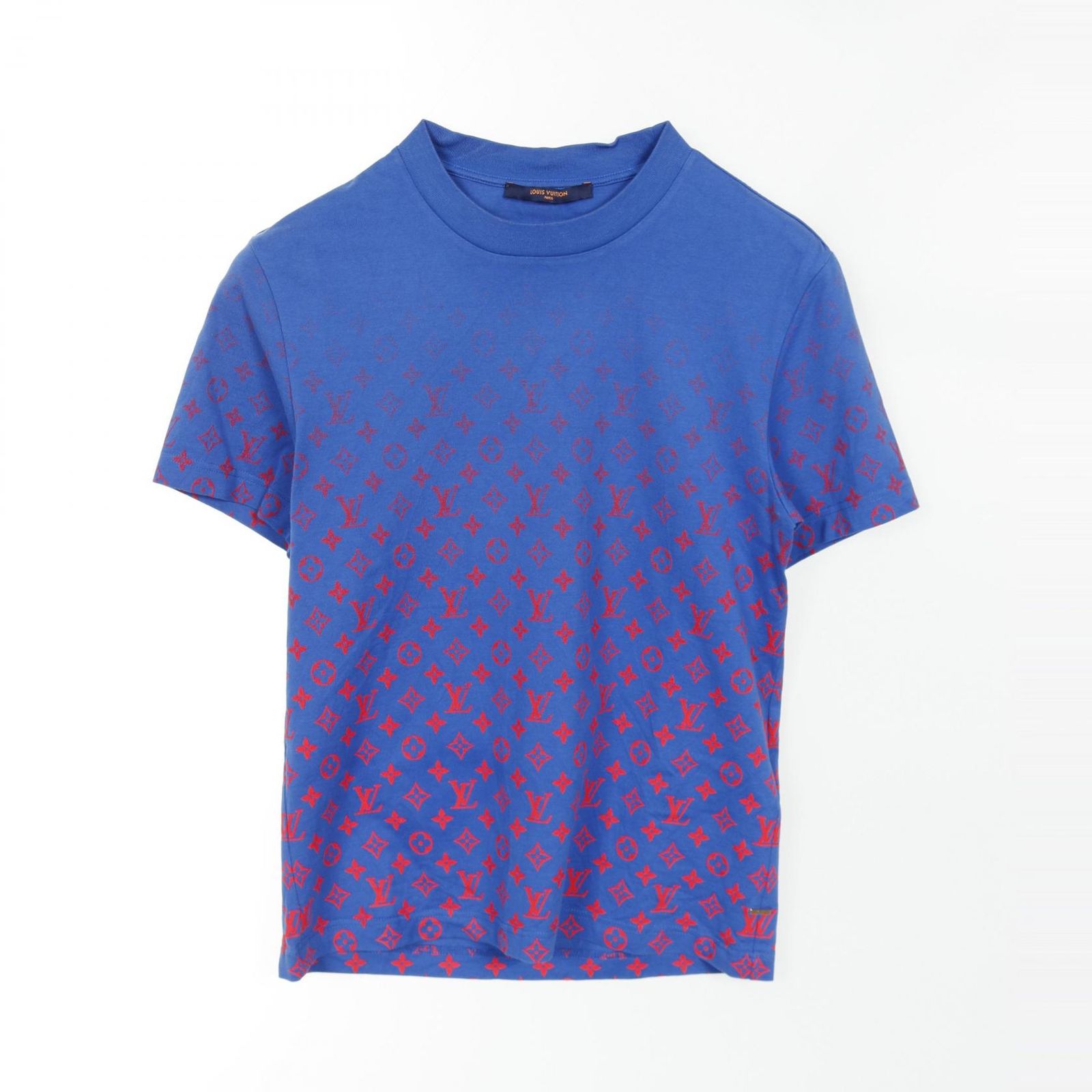 ルイ ヴィトン LOUIS VUITTON カットソー モノグラムグラディエント RM212Q NPG HKY46W ブルー コットン Tシャツ メンズ Used A