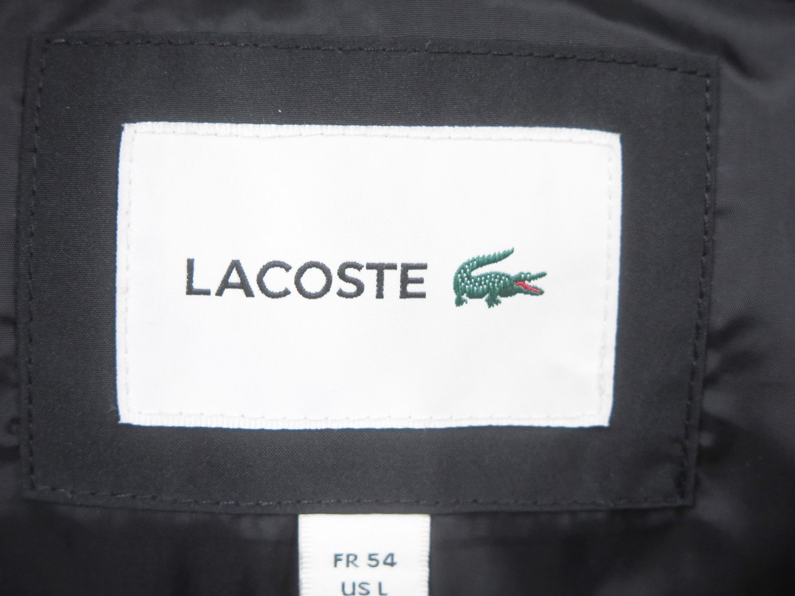 LACOSTE ラコステ BH4484 バックステッチ ショートダウンジャケット　US L