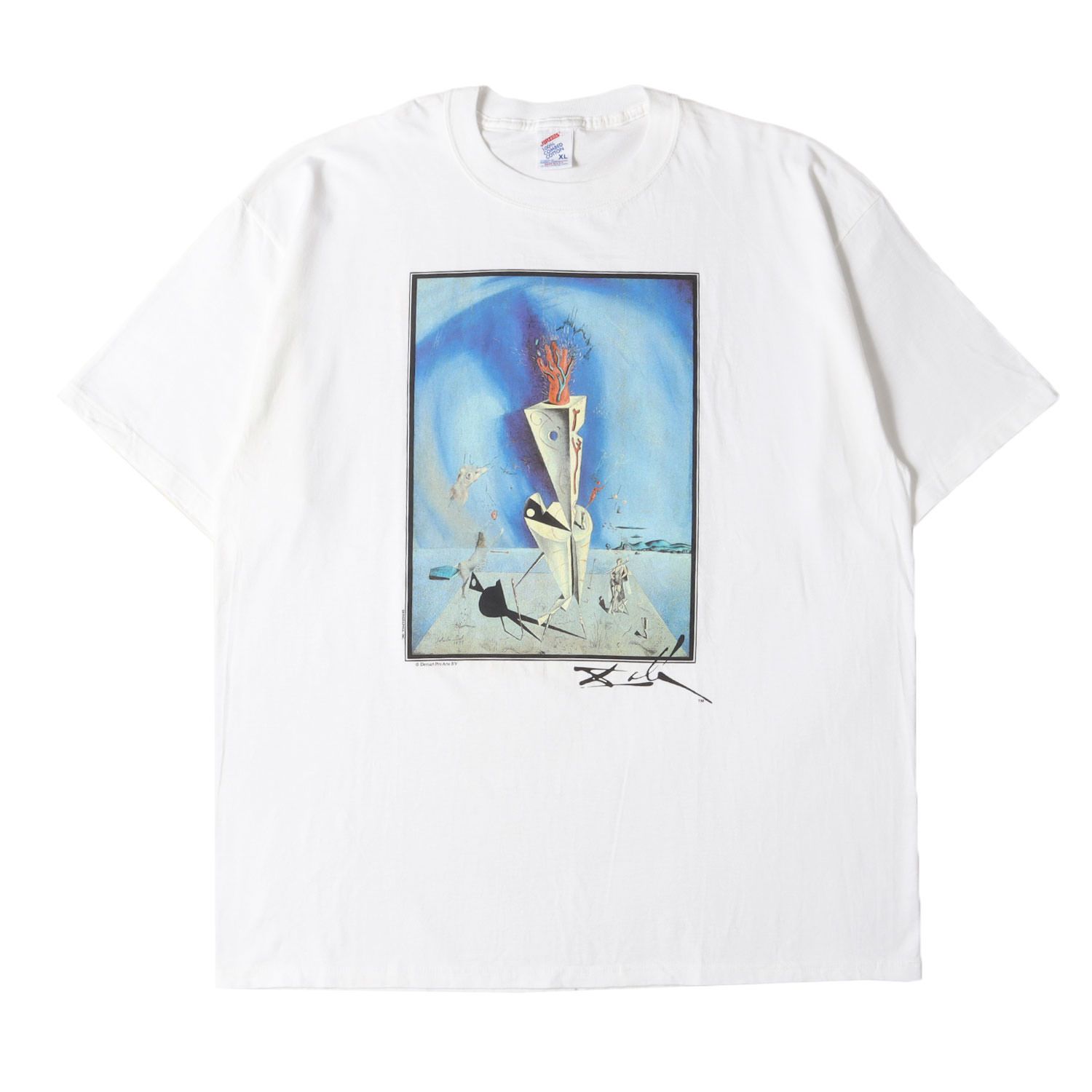 器官と手] 90s Salvador Dali アートプリント クルーネック Tシャツ