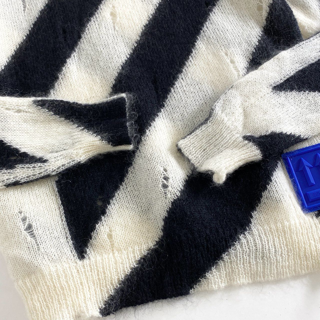 OFF-WHITE モヘアニットセーター Sサイズ 80h12 OFF-WHITE オフ 80h12 