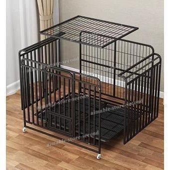 犬用ゲージ 木製 ドッグケージ 犬ケージ 81長さx53幅x66cm, 98長さx68