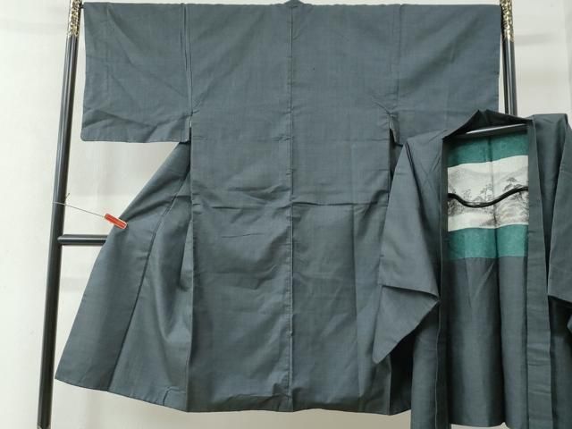 平和屋着物●男性 本場大島紬 アンサンブル 80亀甲 総詰め 正絹 CAAW7936yc