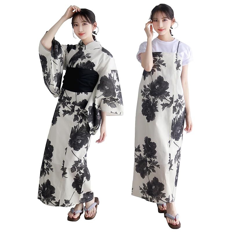 新品 KYOETSU ワンピース浴衣セット 変わり織 生成り 兵児帯付き Amazon | [キョウエツ] 浴衣セット 変わり織 生成り 6点セット