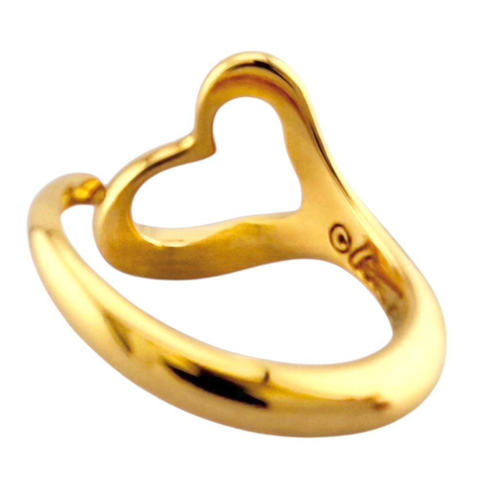 K18 ハートリング #11.5 ゴールド K18 18金 ハート リング 号11.5 12