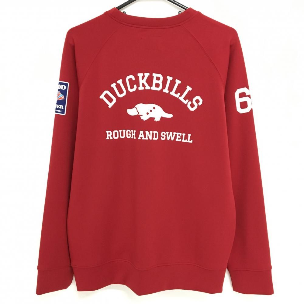 ラフアンドスウェル　ダンボールニット トレーナー L トップ 【美品】ラフアンドスウェル トレーナー レッド系 ダンボール