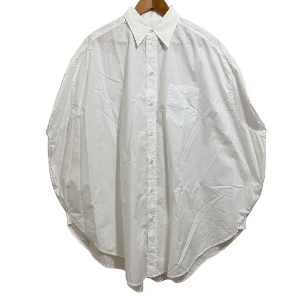 MM6 Maison Margiela エムエムシックス メゾンマルジェラ サークルシャツ ブラウス S62DL0037 サイズXS ホワイト レディース 古着