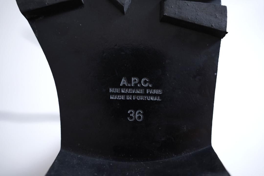  685 y アーペーセー APC レースアップ アンクルハイ レザーブーツ ワークブーツ ブーツ