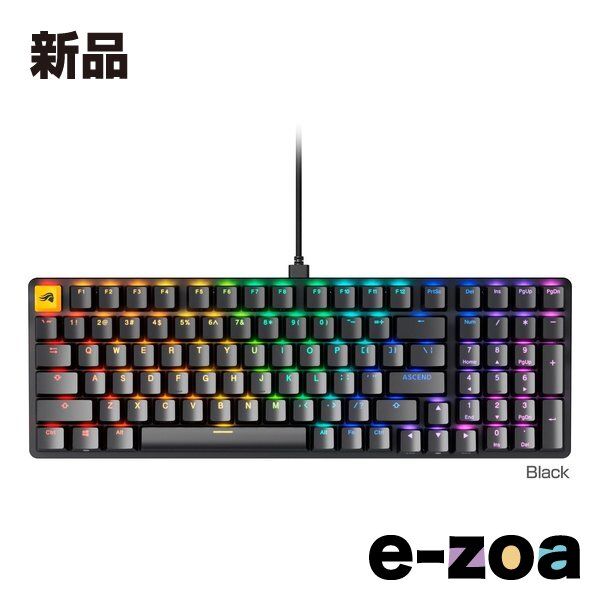 Glorious PC Gaming Race グロリアス ピーシー ゲーミング レース Glorious GMMK 2 Full Size Prebuilt - Black GLO-GMMK2-96-FOX-B 2588630
