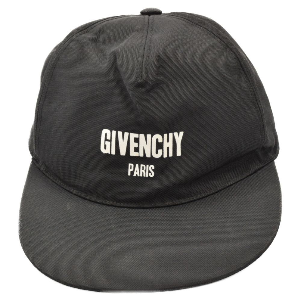 GIVENCHY (ジバンシィ) ロゴプリント ベースボールキャップ ブラック 