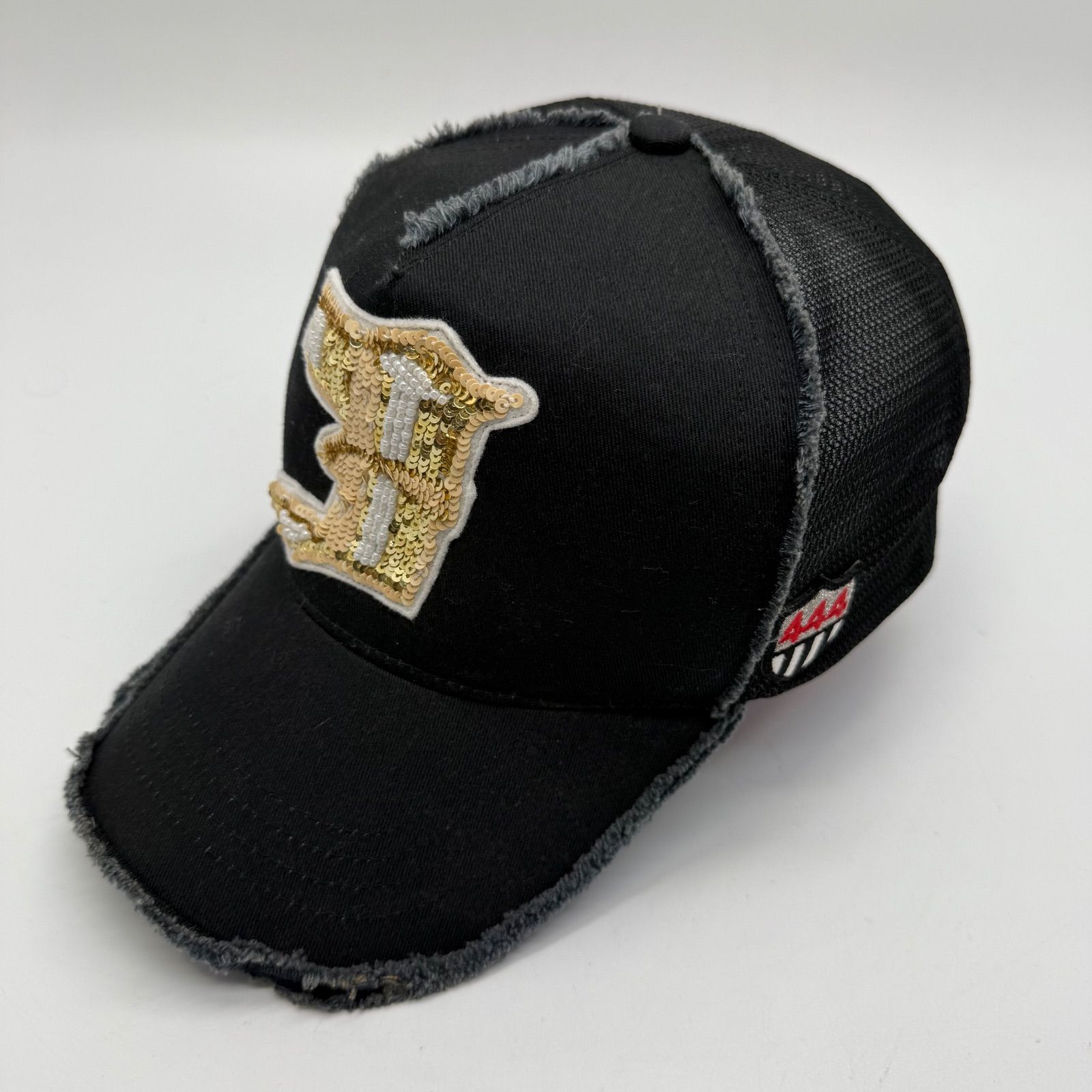 YOSHINORI KOTAKE 444 sequins mesh cap black ヨシノリコタケ
