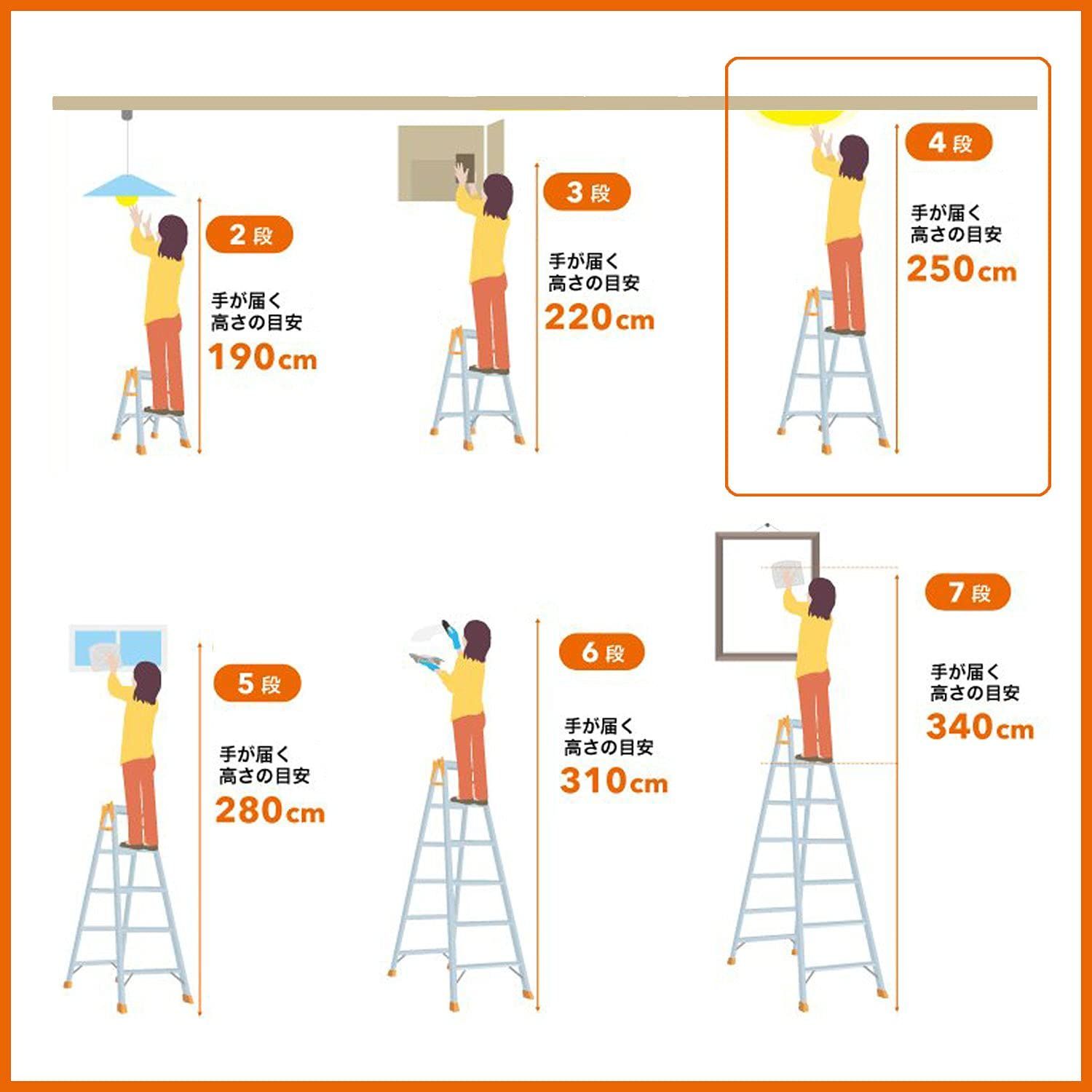 在庫 シルバー アルミニウム 4尺 4段 K-120D はしご兼用脚立 ピカコーポレイション ピカ PiCa