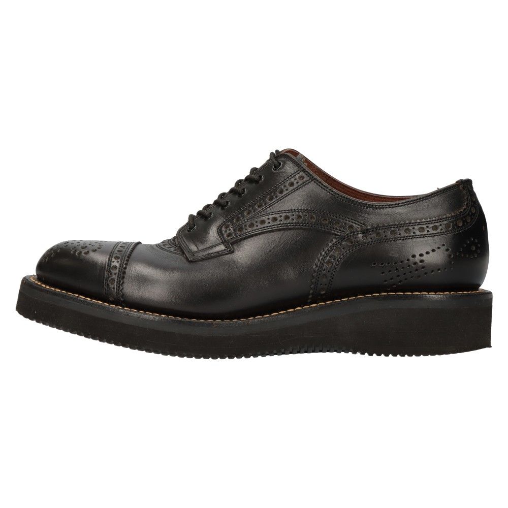 FOOT THE COACHERウイングチップシューズ　厚底　ブラック　8 FOOT THE COACHERウイングチップシューズ 厚底 ブラック 8