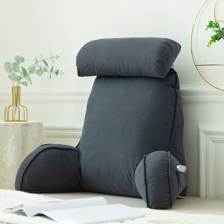 いつでも背もたれ 肘付き クッション GY色 楽天市場】☆12%OFF！楽天