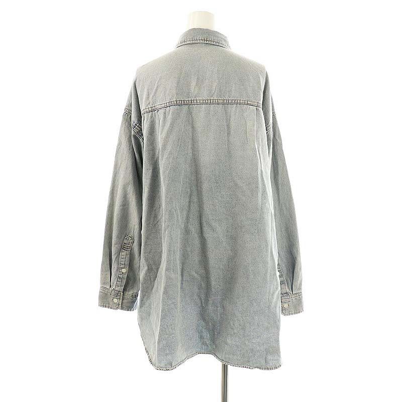 リヴドロワ RIVE DROITE 24SS MONN Lightビッグデニムシャツ 長袖 F ライトブルー /DF ■OS レディース RIVE DROITE｜【名品/リバイバル】【MONN.:.(モン)】Lightビッグ